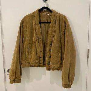 Free People Tan Bomber Jacket